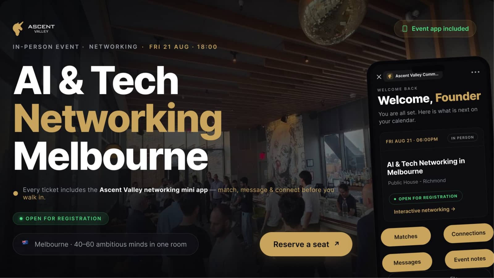 AI & Tech Networking Event in Melbourne by Ascent Valley