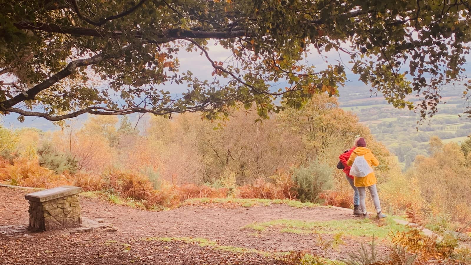 Autumn colours of the North Downs and the Temple of the winds