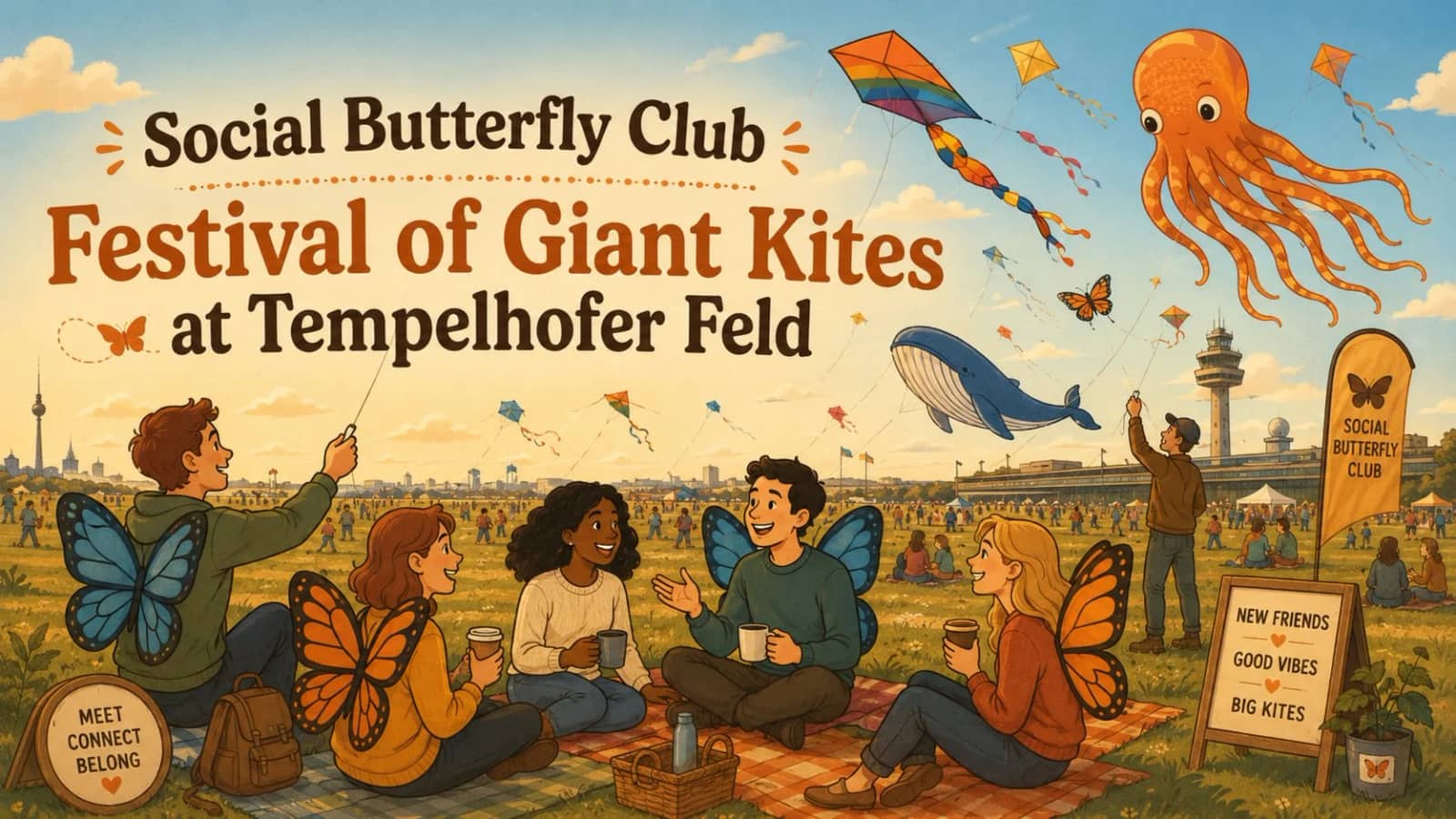 Festival of Giant Kites at Tempelhofer Feld