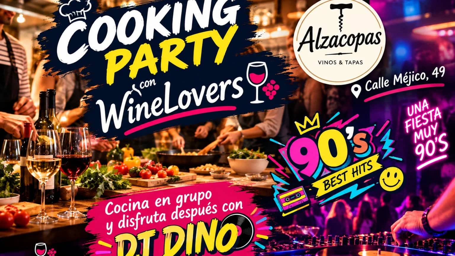SUPER EVENTO!!! COOKING PARTY en ALZACOPAS 😀🍷🎉
