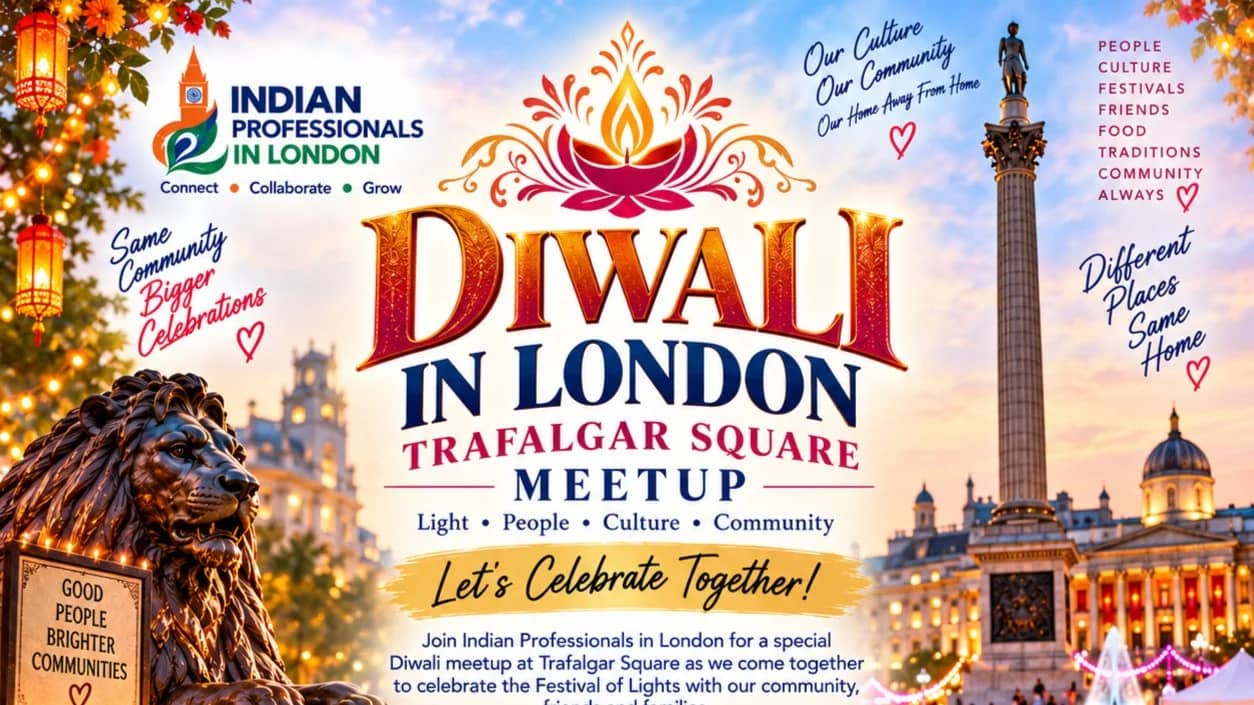 ✨ Diwali in London – Trafalgar Square Meetup 2026 ✨