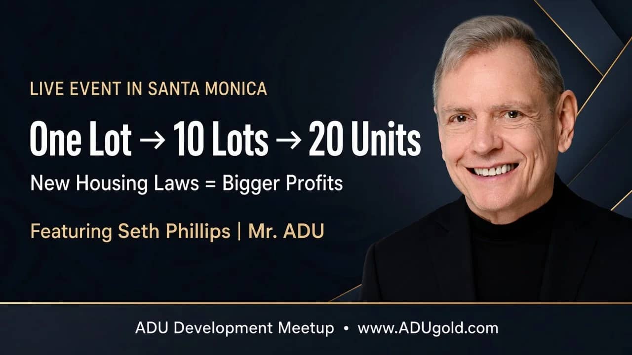 One Lot → 10 Lots → 20 Units | Live Panel in Santa Monica