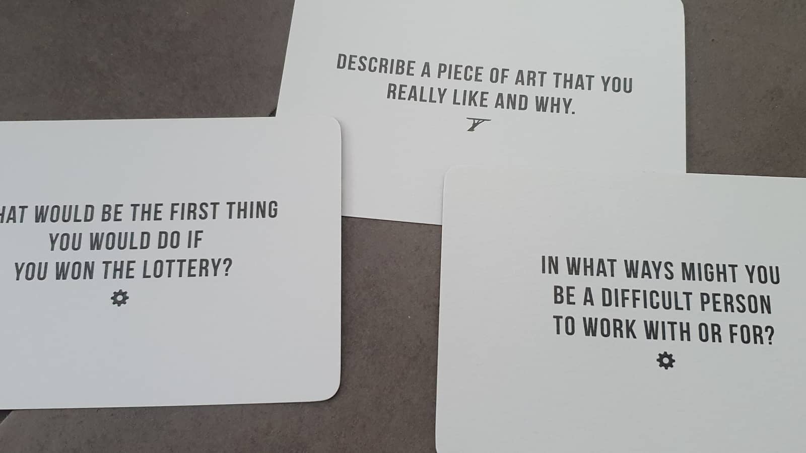 School of life - Sydney fan meetup, difficult questions deck
