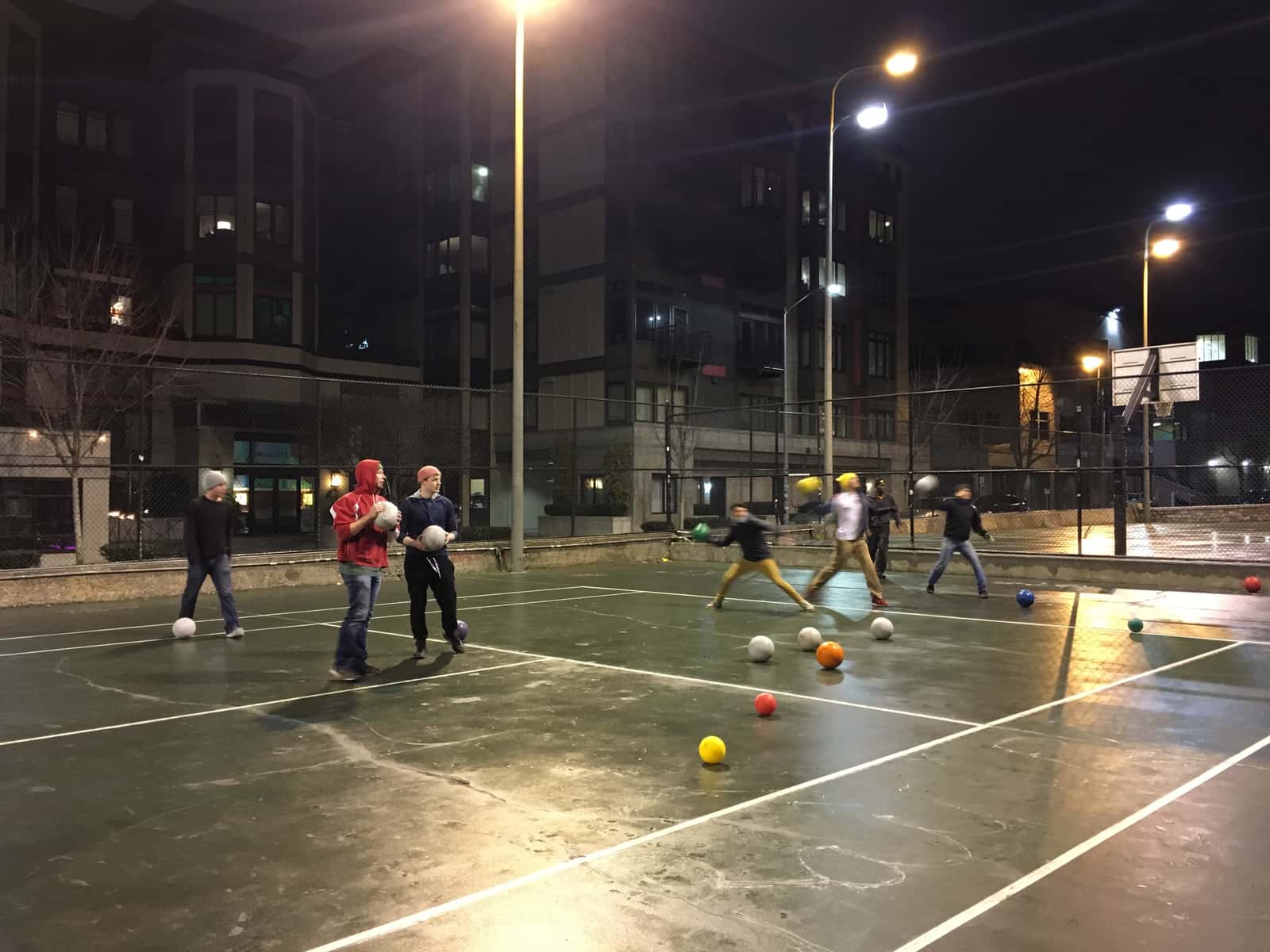 Dodgeball under the lights! Cal Anderson Free Dodgeball Pickup