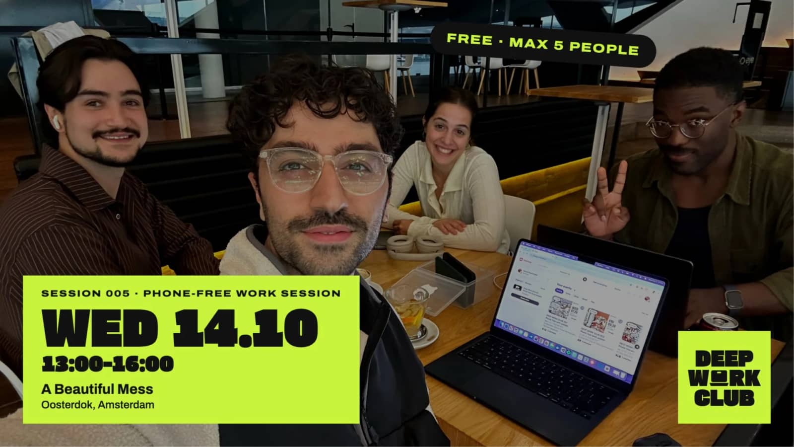 DEEP WORK CLUB 005 · Phone-free work session