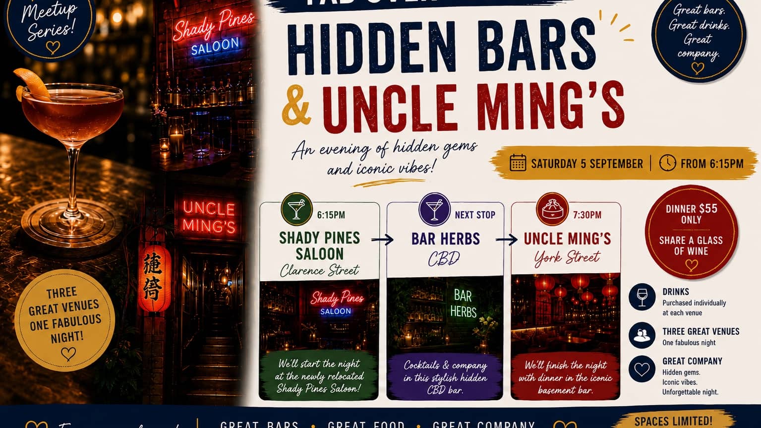 Hidden bars and Uncle Ming’s dinner!