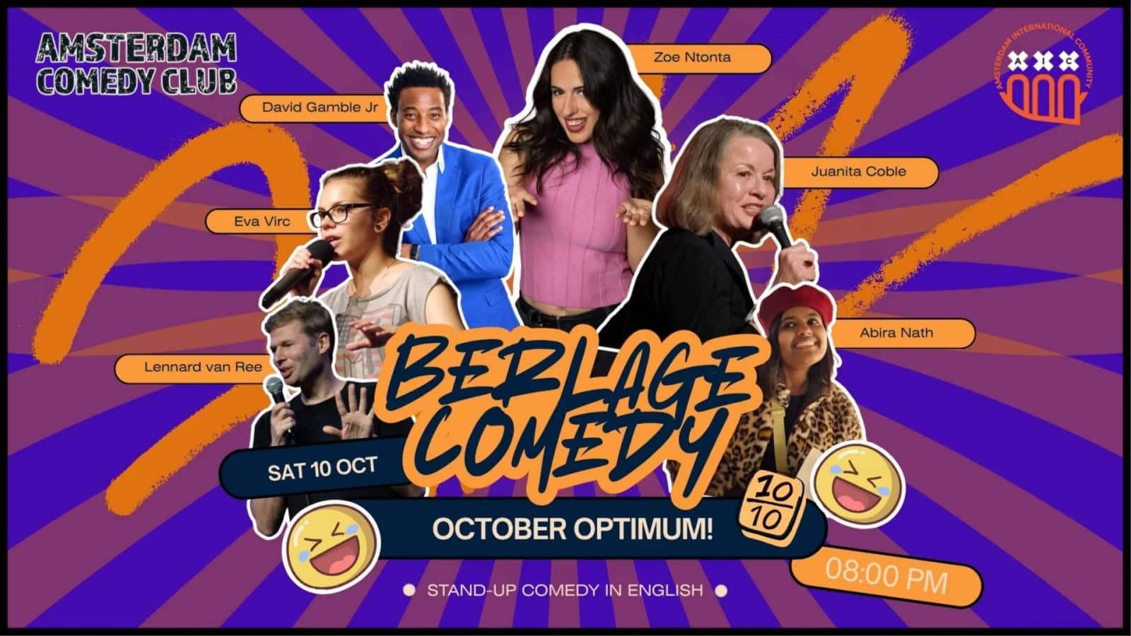 Amsterdam Comedy Club: Berlage Comedy - October Optimum! 🍂1️⃣0️⃣🤣 in English