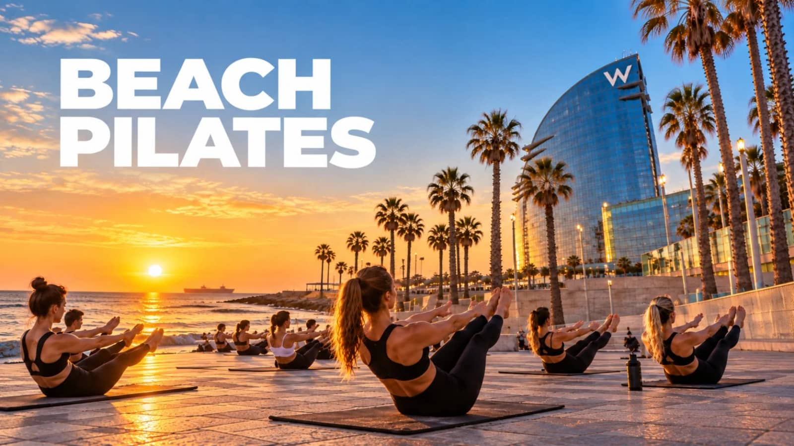 Beach Pilates âś§ Barceloneta Sunrise