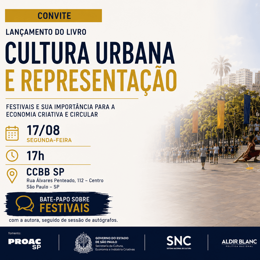 Lançamento Livro: Cultura urbana e representação - Bate papo sobre Festivais