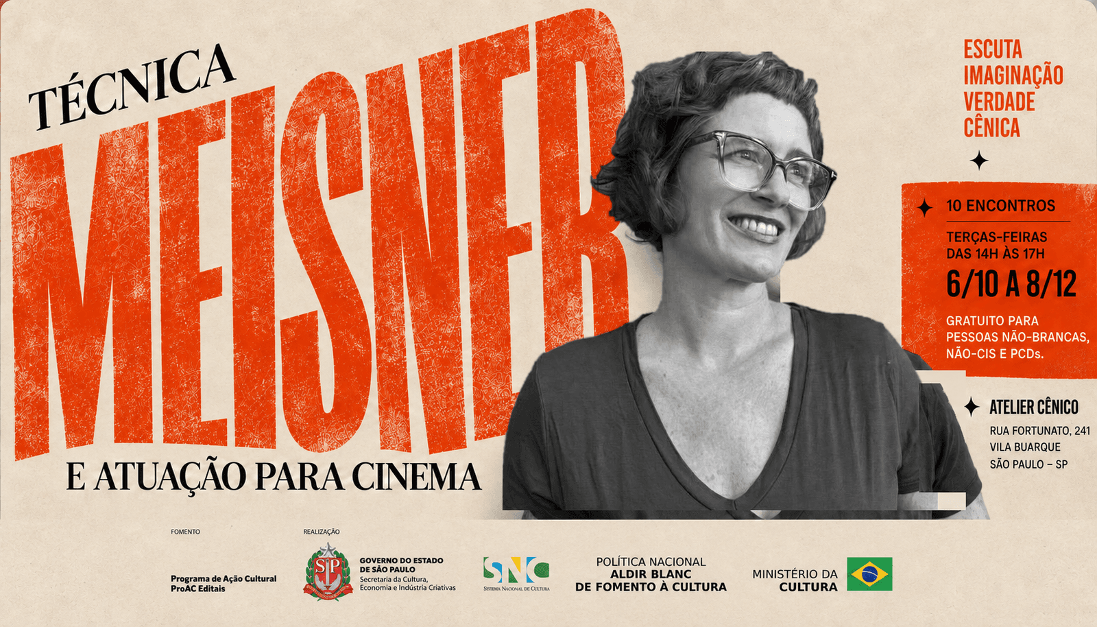 Curso de Técnica Meisner e Atuação para Cinema