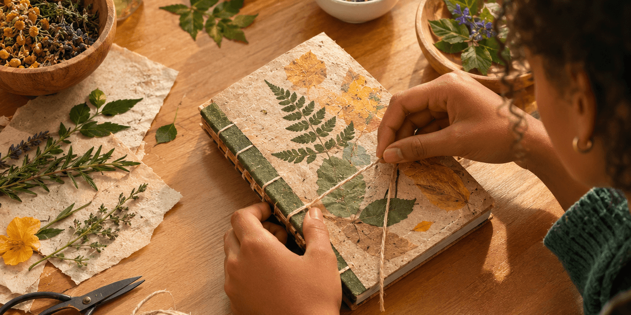 CRIAÇÃO MANUAL E AUTOCUIDADO: DAS PLANTAS ÀS FOLHAS – COM EQUIPE BIBLIOTECA