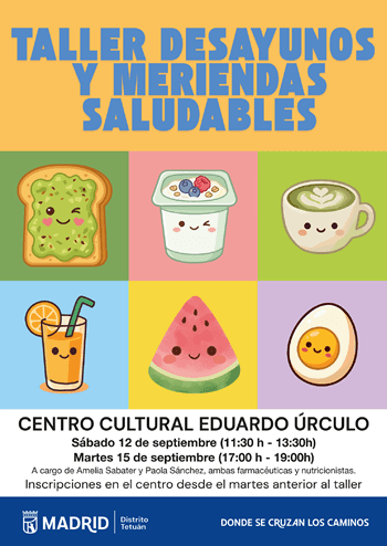 Taller Desayunos y Meriendas saludables. Cómo componer tus comidas con criterio