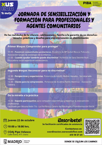 Jornada de sensibilización y formación para profesionales y agentes comunitarios