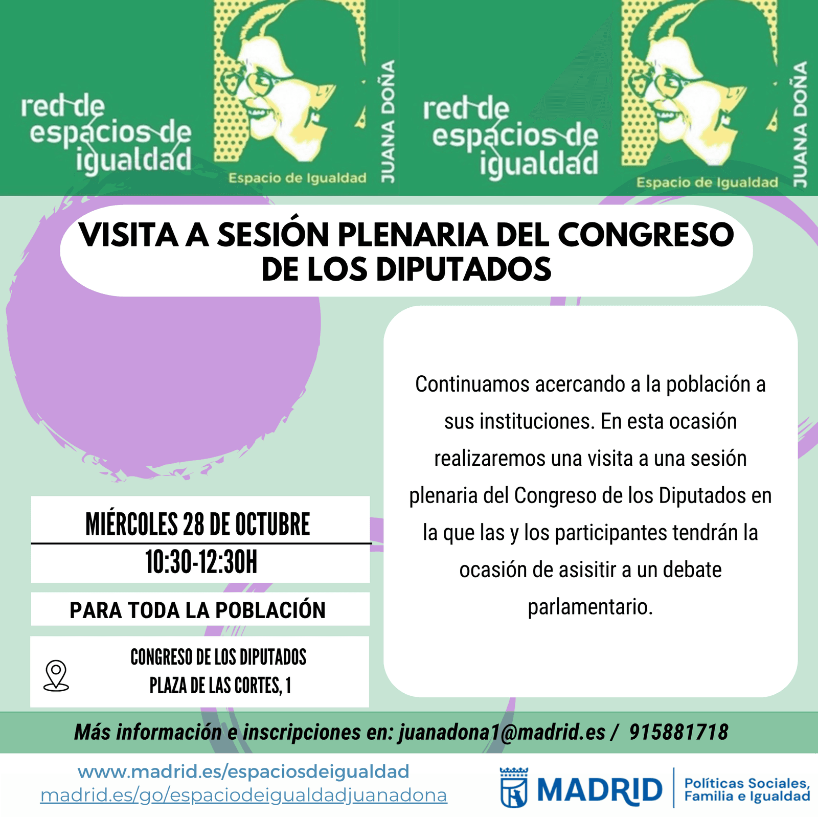 Visita a sesión plenaria del Congreso