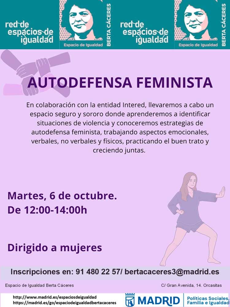 Autodefensa feminista en el Espacio de Igualdad Berta Cáceres