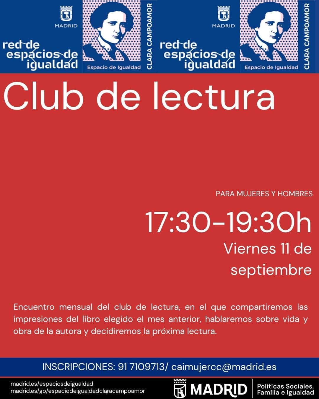 Club de lectura en el Espacio de Igualdad Clara Campoamor