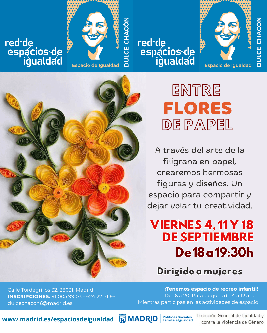 Entre flores de papel, taller de filigrana