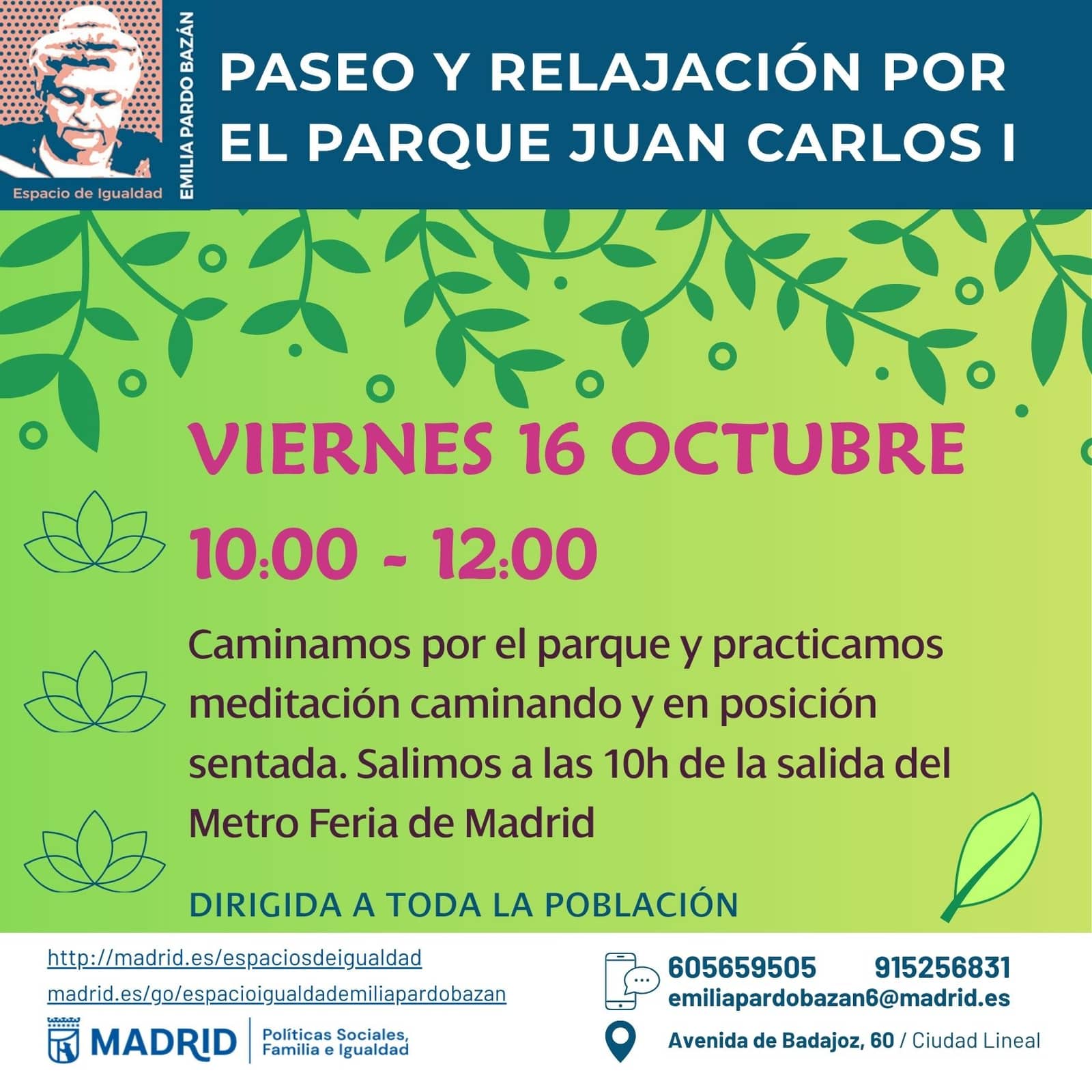 Paseo y relajación por el Parque Juan Carlos I