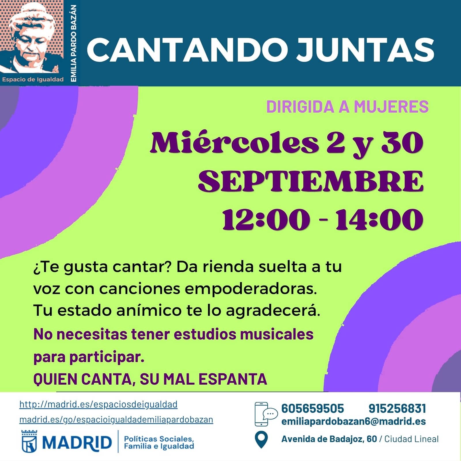 Cantando juntas. Espacio de Igualdad Emilia Pardo Bazán