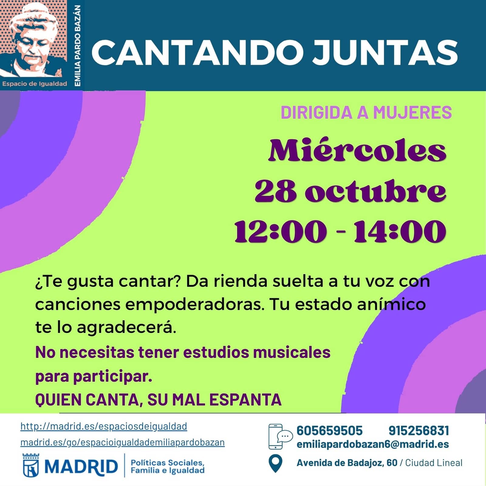Cantando juntas. Espacio de Igualdad Emilia Pardo Bazán