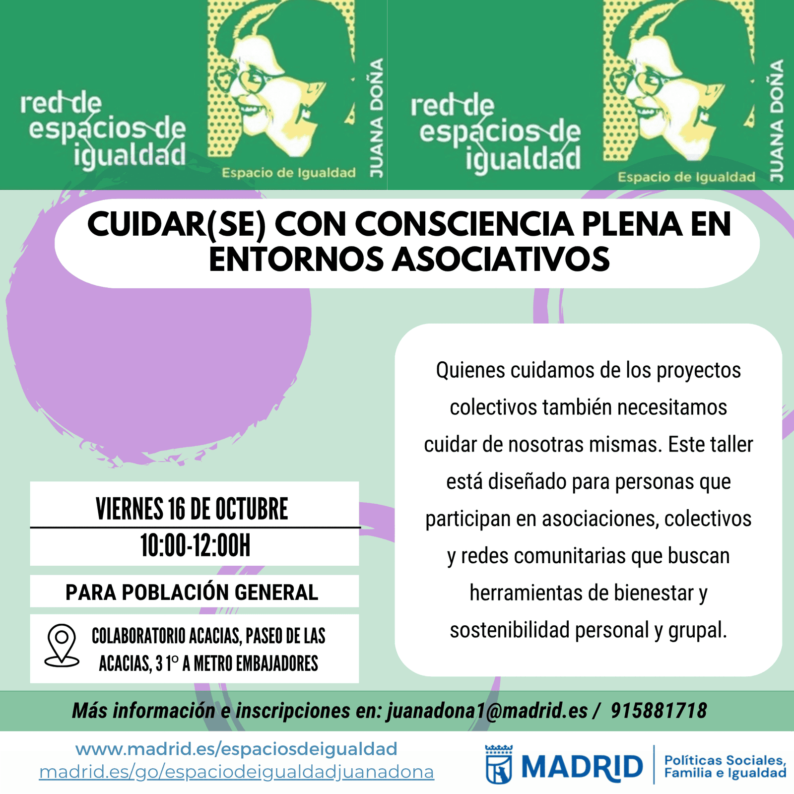 Cuidar(se) con consciencia plena en entornos asociativos