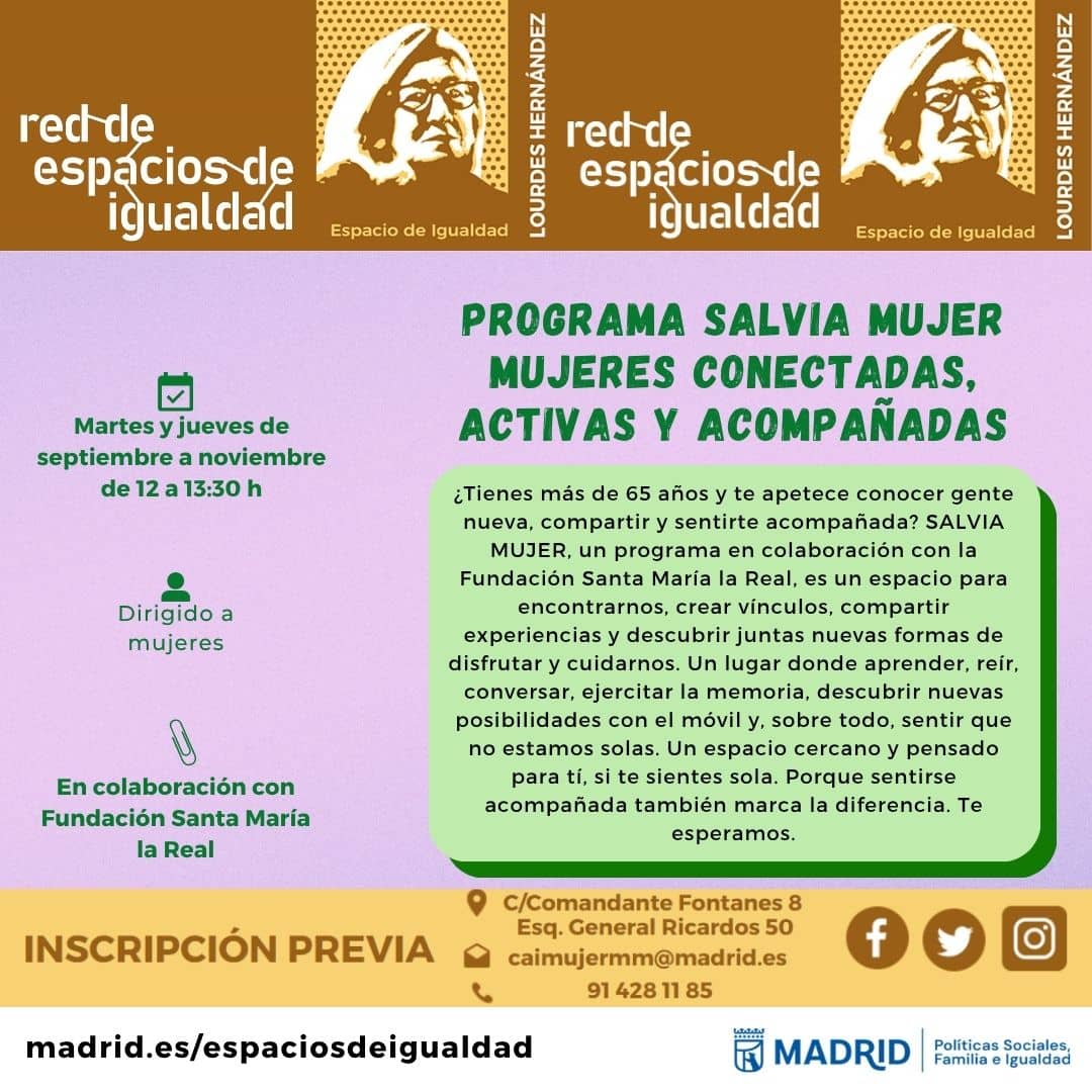 Programa SALVIA MUJER. Mujeres conectadas, activas y acompañadas