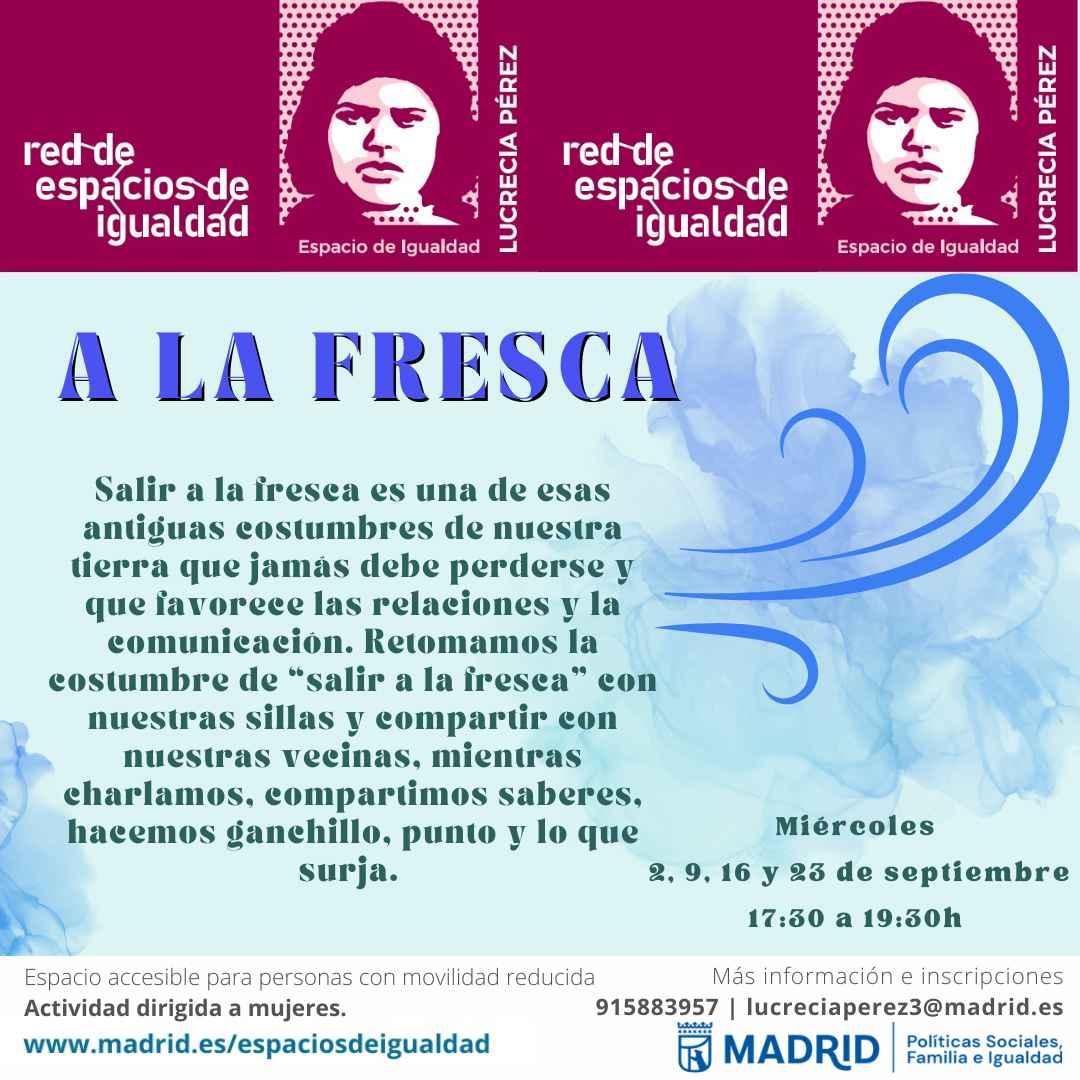 A la fresca, con el ganchillo