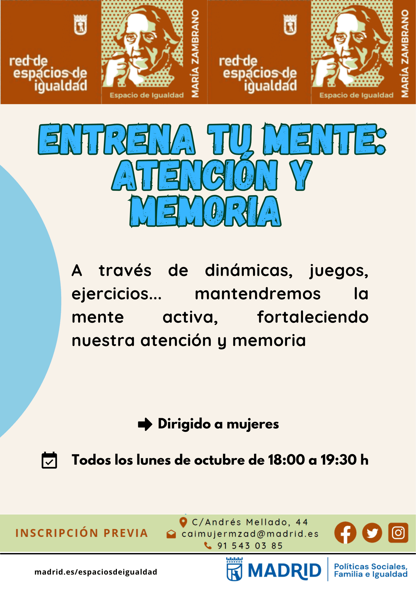 Entrena tu mente: atención y memoria