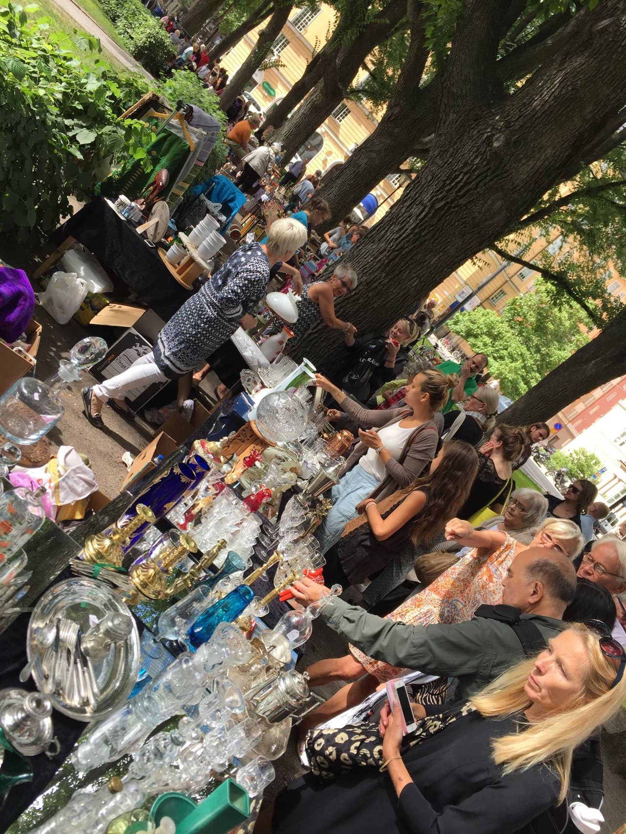 Antiques and vintage market at Karlaplan