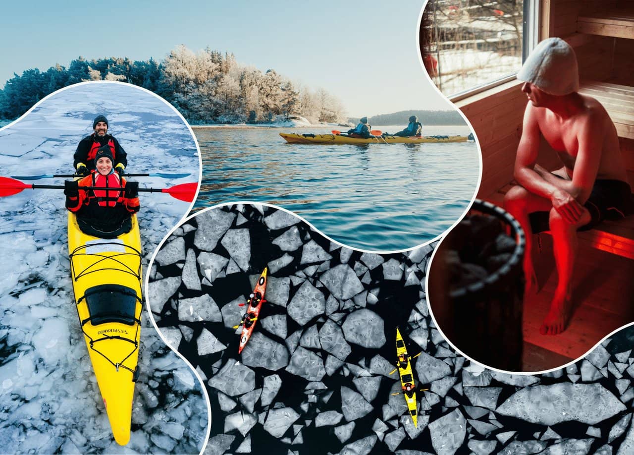 Winter Kayaking, Swedish Fika & Hot Sauna